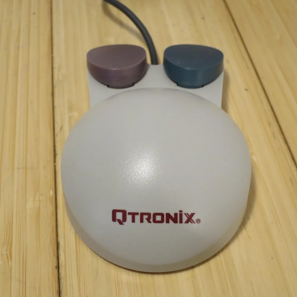 NOS Rare, Vintage, Unusual‎ QTRONIX Lynx-97M Serial Mouse - Round, Large Buttons